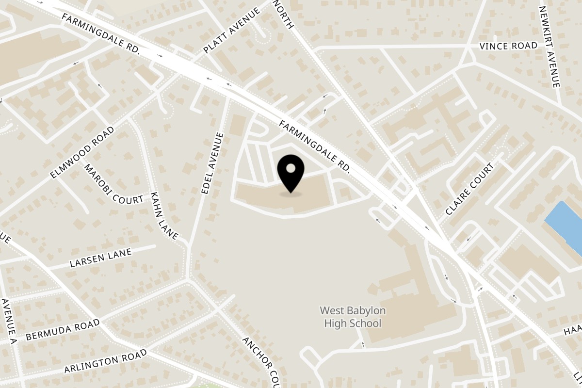 Map showing the location of Noor Food Halal Gyro on 84 NY-109 in West Babylon